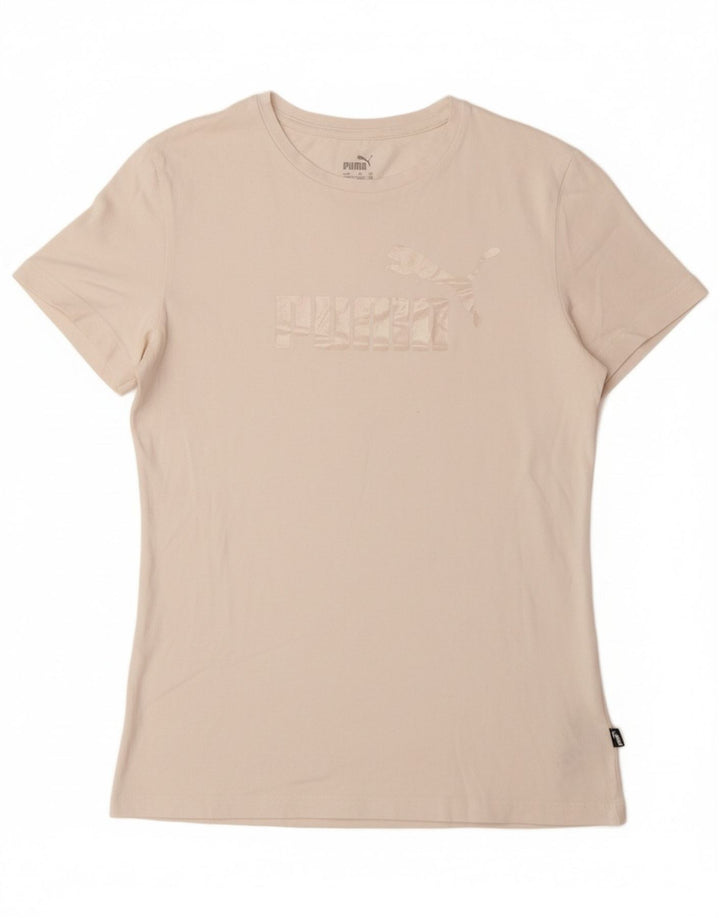 Футболка с рисунком PUMA для девочек, топ 15–16 лет, белый хлопок
