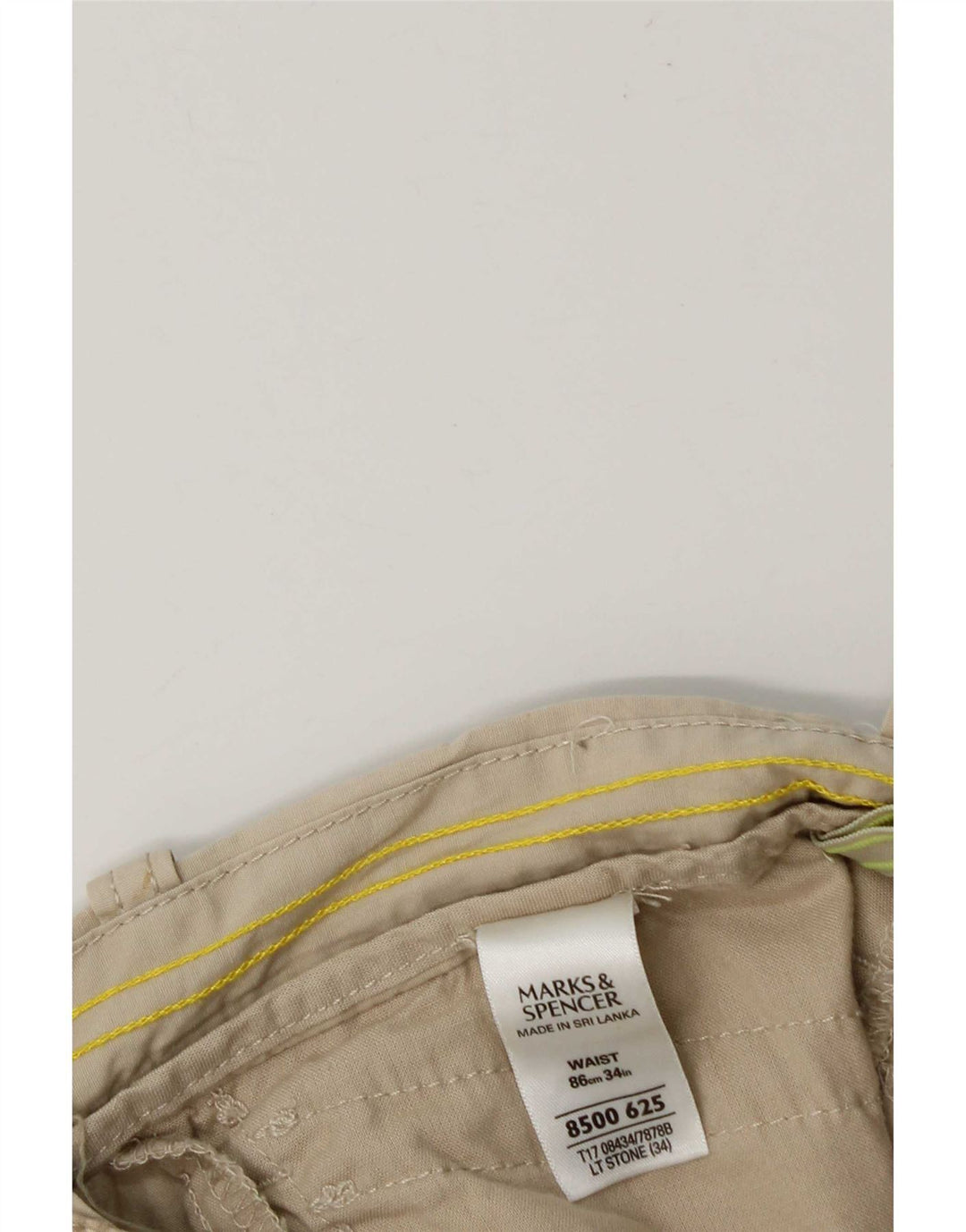 Мужские шорты-бермуды Marks & Spencer W34, большие, бежевые, хлопковые