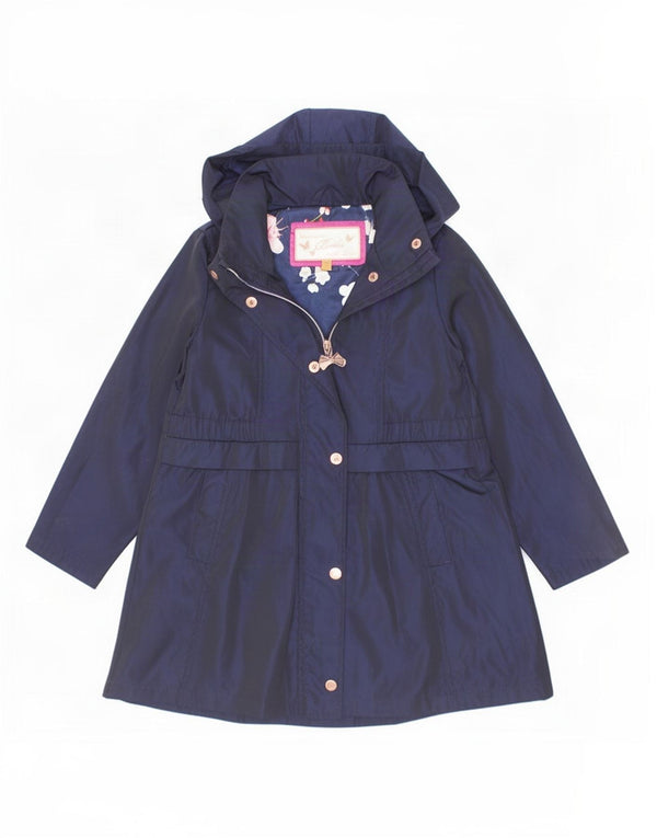 Плащ с капюшоном Ted Baker для девочек 7-8 лет, темно-синий