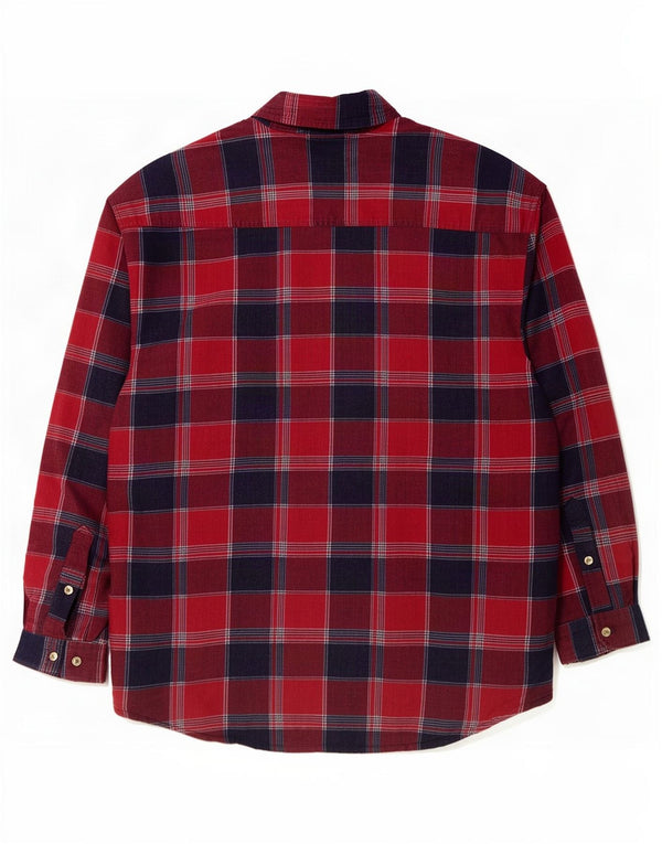 Идентичная мужская фланелевая рубашка Lumberjack, размер 45/46, 2XL, бордовый хлопок в клетку