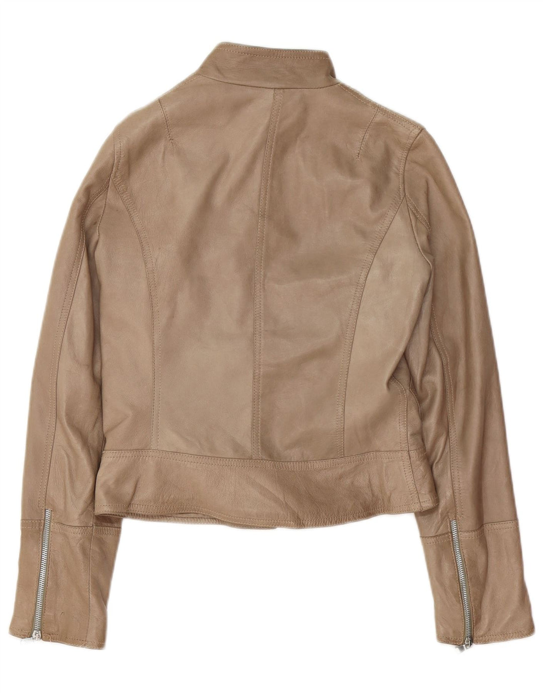 Женская укороченная кожаная косуха XETRA IT 44 Medium Beige Leather