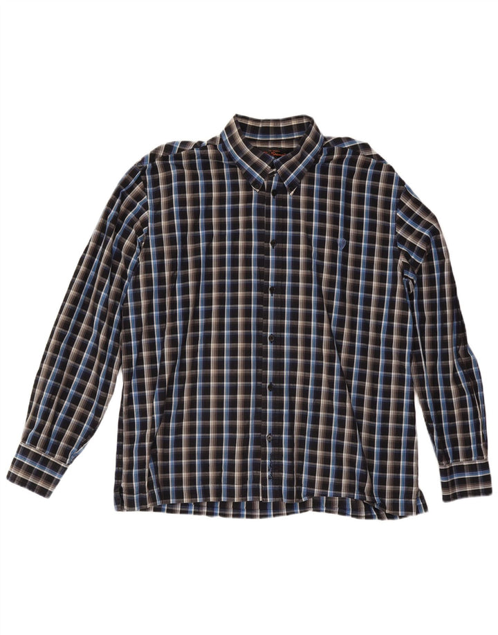 Мужская рубашка Ben Sherman 2XL, черный хлопок в клетку