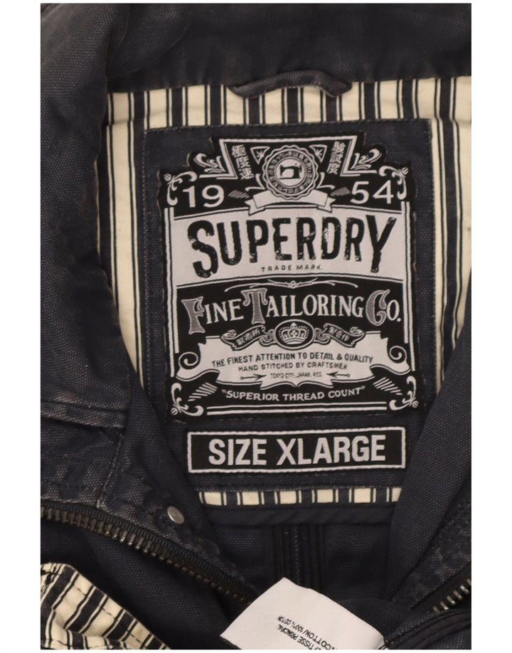 Мужская куртка Superdry UK 42 XL, темно-синий, хлопок