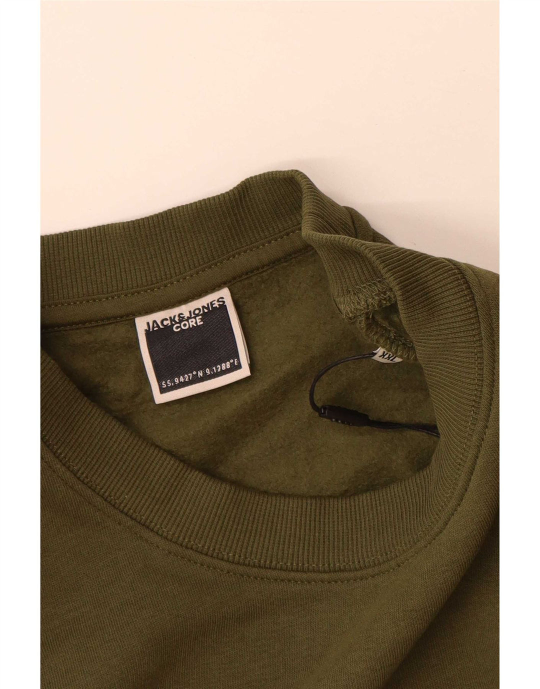 Мужской свитшот с рисунком Jack & Jones 2XL, хлопок цвета хаки