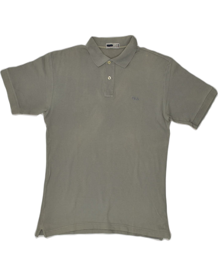 FILA Mens Polo Shirt Medium Grey Cotton | Vintage Fila | Thrift | Second-Hand Fila | Used Clothing | Messina Hembry 