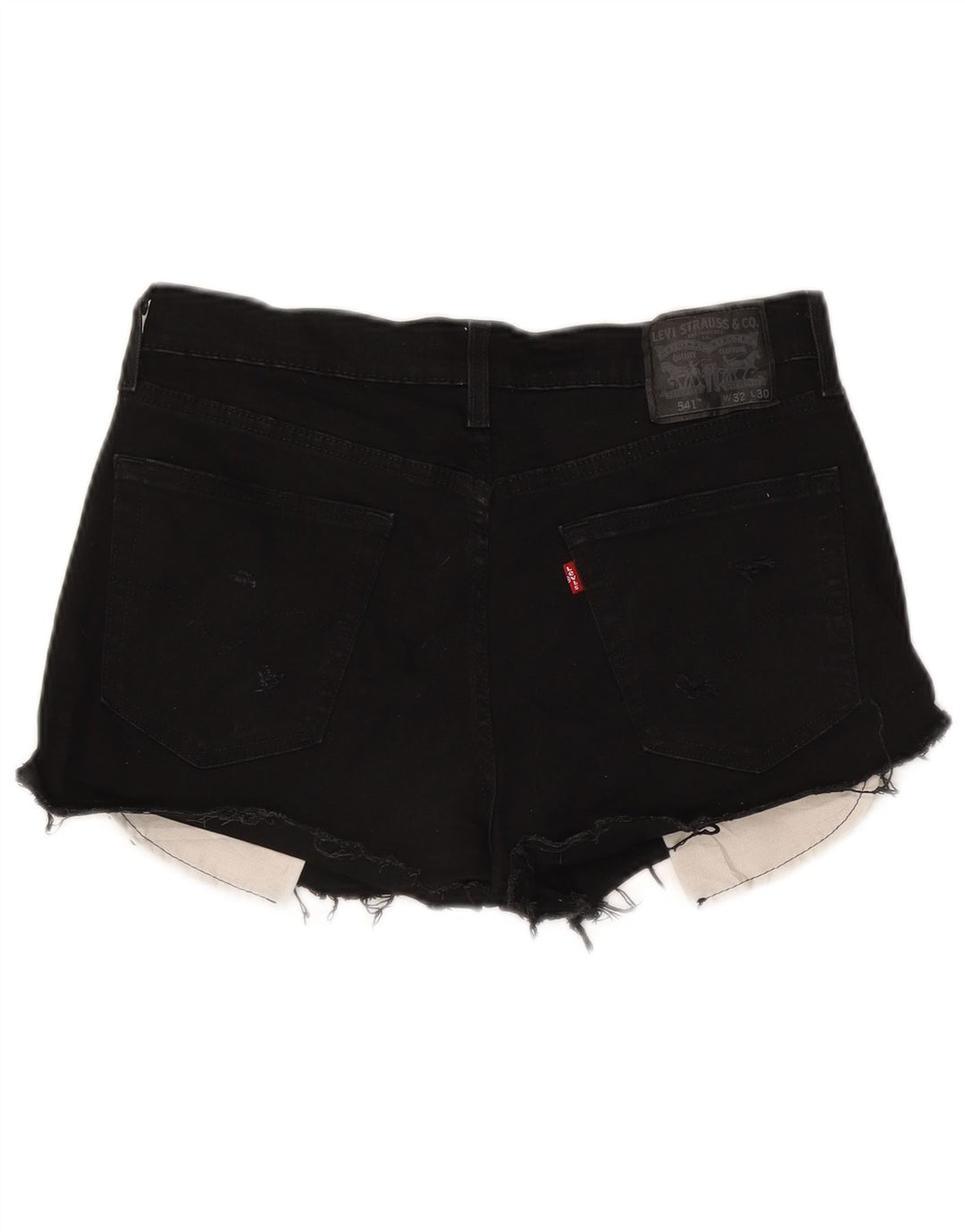 Женские джинсовые шорты Levi's 541 W32, большие черные, хлопок