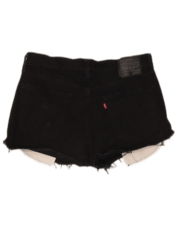 Женские джинсовые шорты Levi's 541 W32, большие черные, хлопок