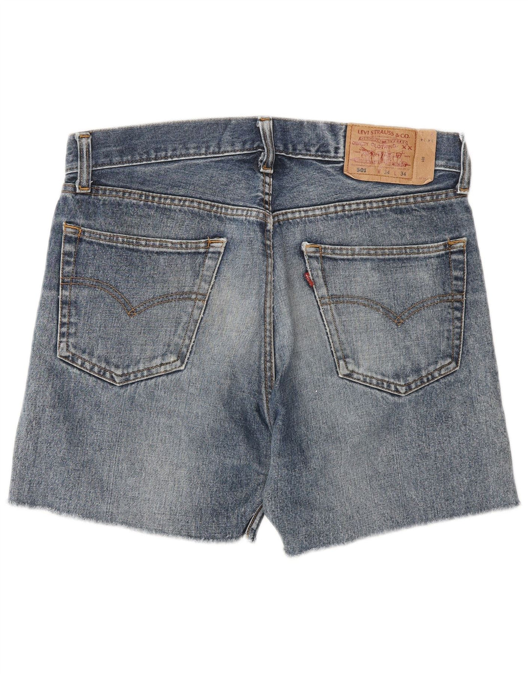 Мужские джинсовые шорты LEVI'S 501 W34, большие синие, хлопок