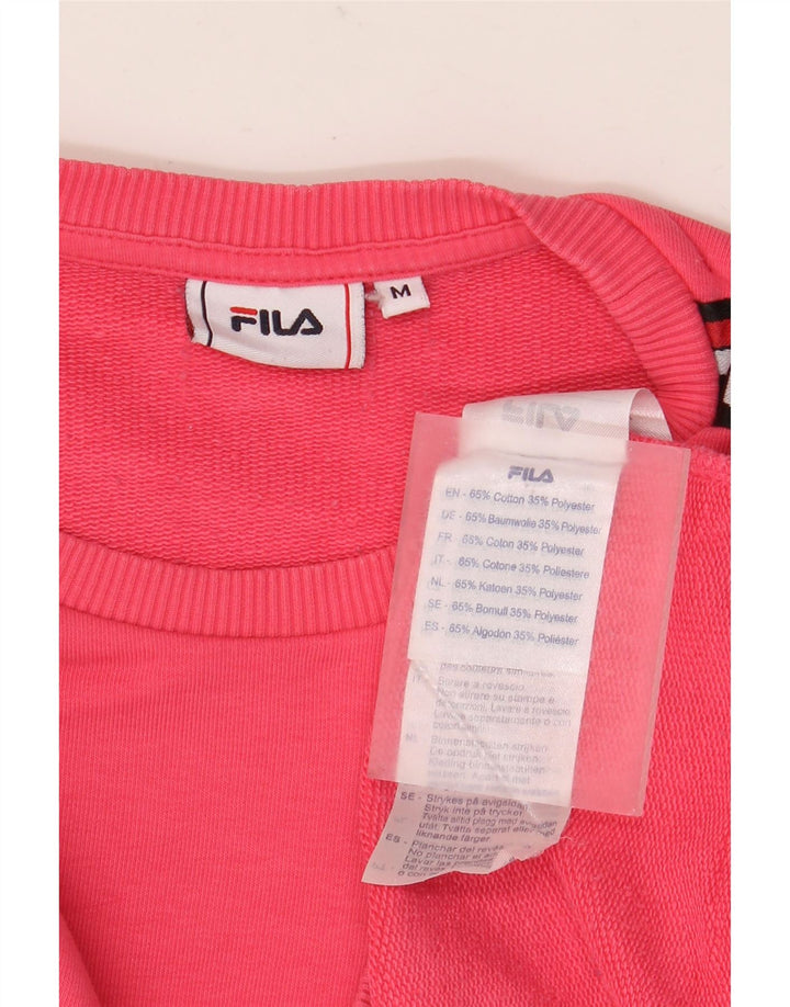Женский джемпер с рисунком Fila UK 14, средний розовый цвет с цветными блоками