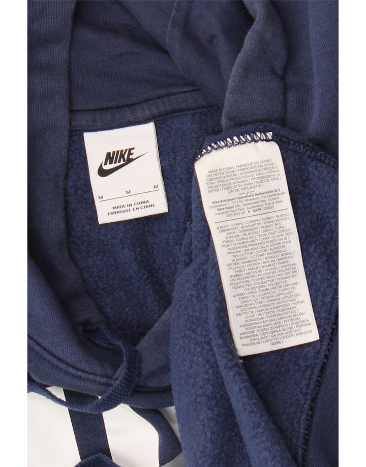 Мужской джемпер с капюшоном с графическим рисунком Nike, средний темно-синий, хлопковый