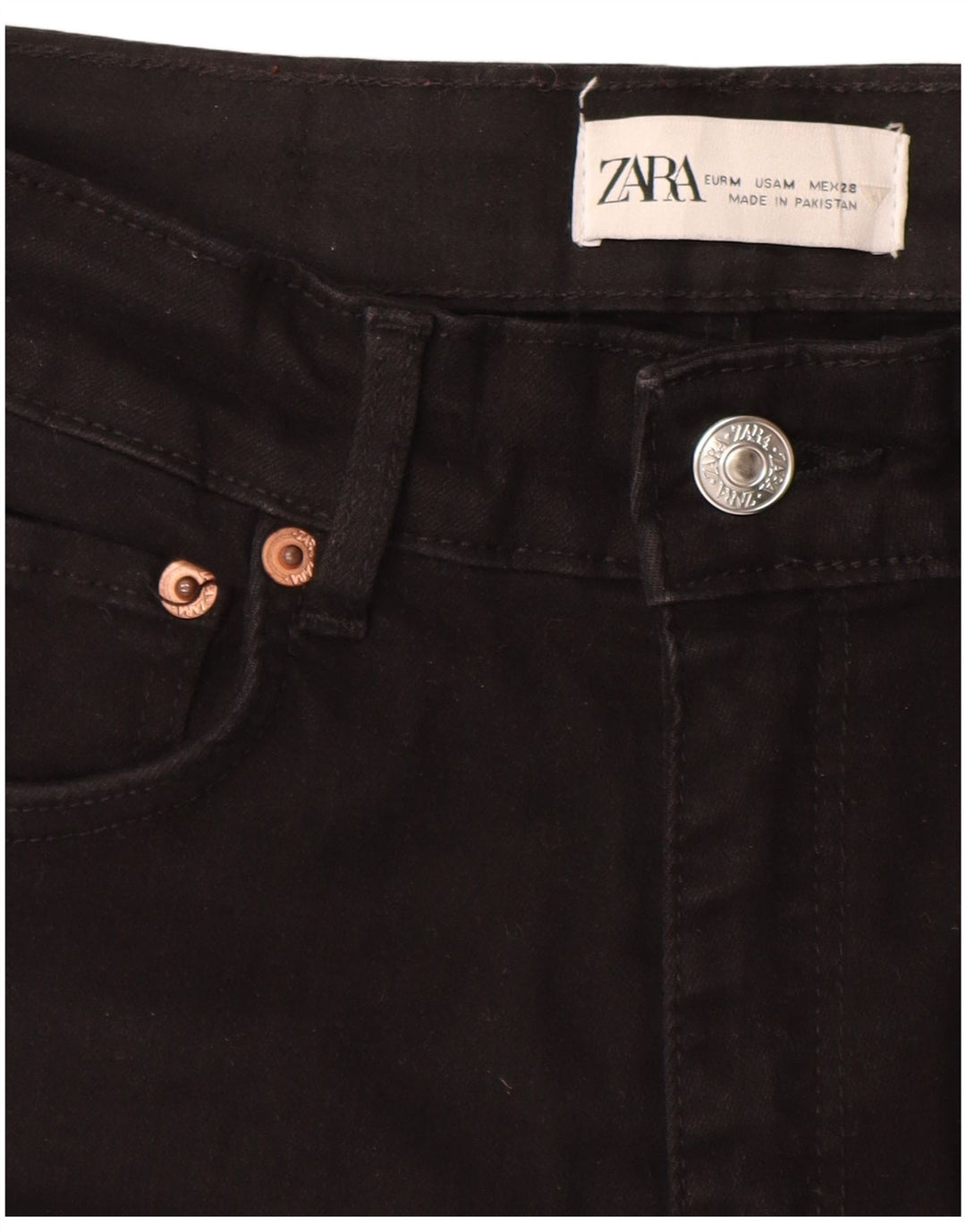 Женские джинсы скинни Zara Medium W28 L28, черные