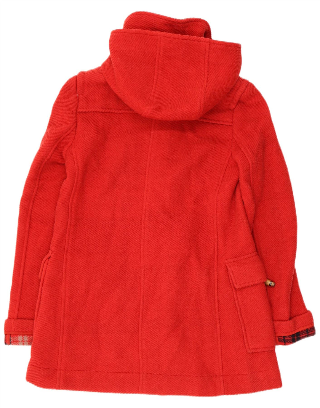 Женский дафлкот с капюшоном Topshop UK 8, маленький, красный, шерсть