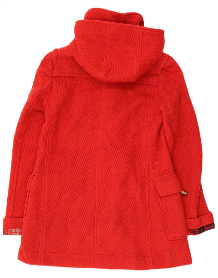 Женский дафлкот с капюшоном Topshop UK 8, маленький, красный, шерсть