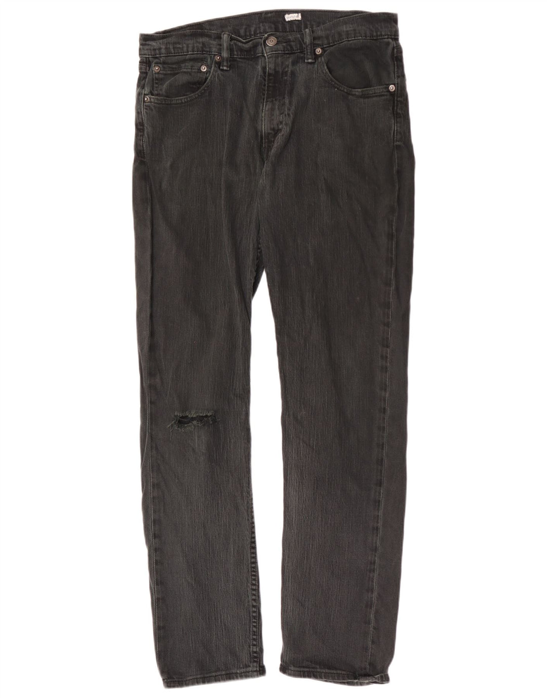 Мужские потертые прямые джинсы Levi's W33 L32, черный хлопок