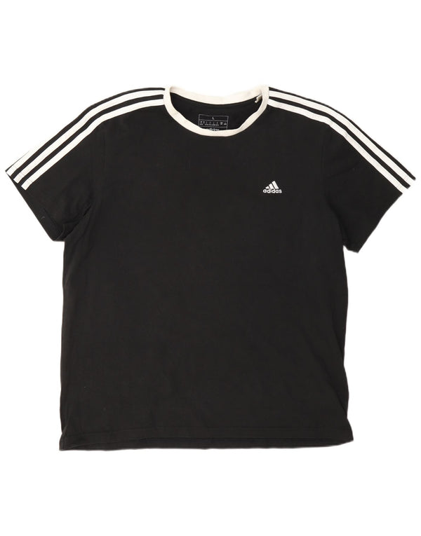 Женская футболка Adidas Top UK 16/18, большой черный хлопок