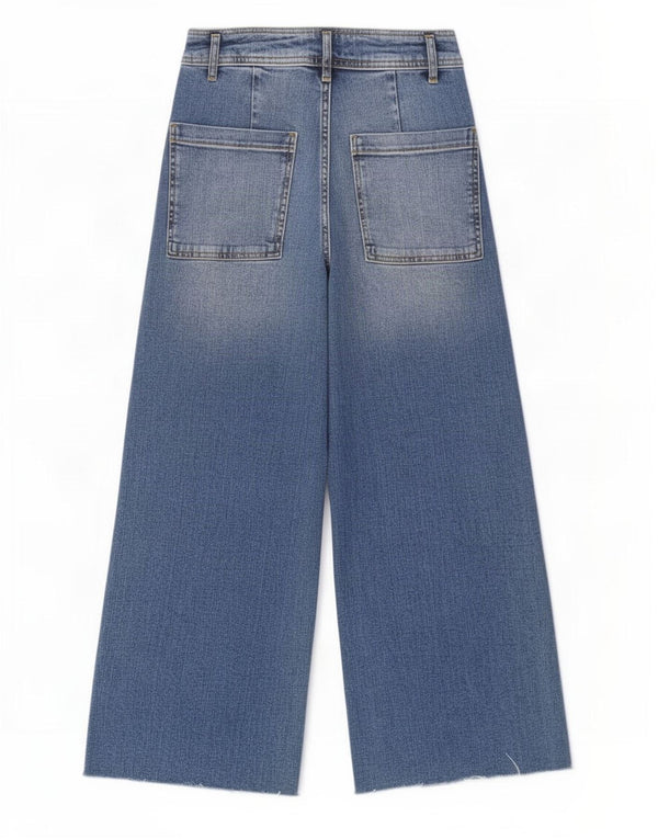 Женские прямые джинсы Zara The Marine с высокой посадкой EU 36 XS W26 L25 Синие