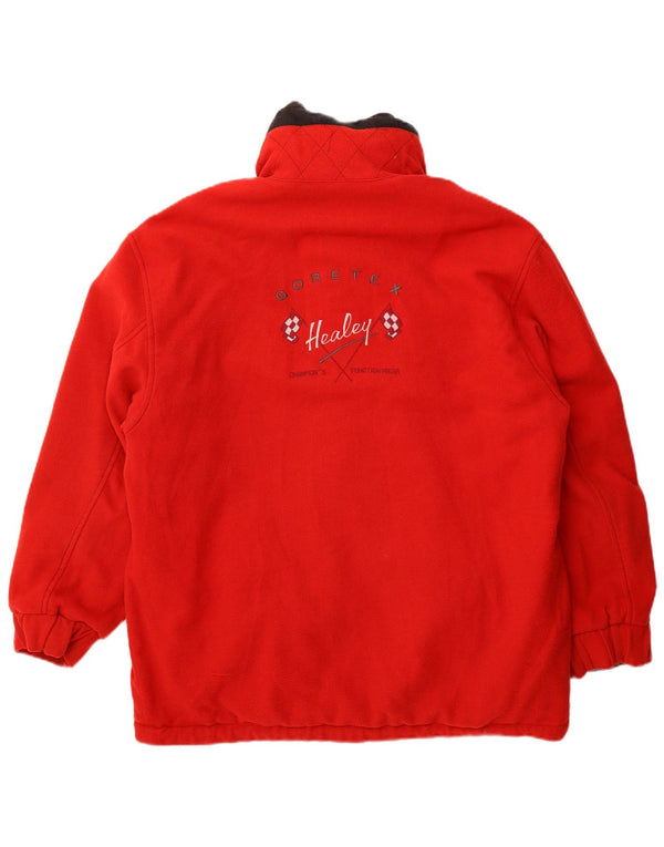 Винтажная мужская двусторонняя куртка Gore-Tex с графическим рисунком UK 40, большая красная полиамидная ткань