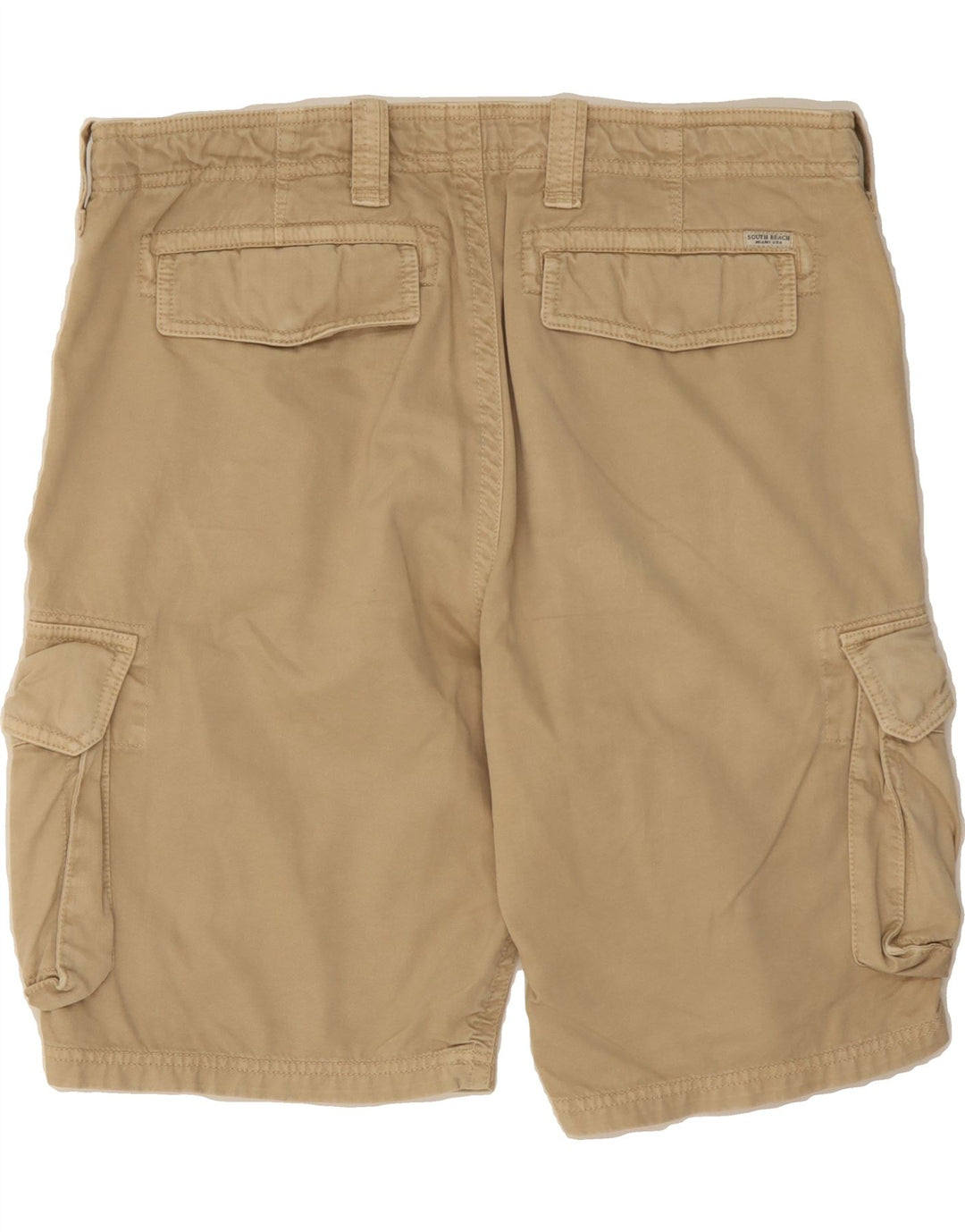 VINTAGE Mens Miami Cargo Shorts W36 Large  Beige Cotton Vintage Vintage and Second-Hand Vintage from Messina Hembry 