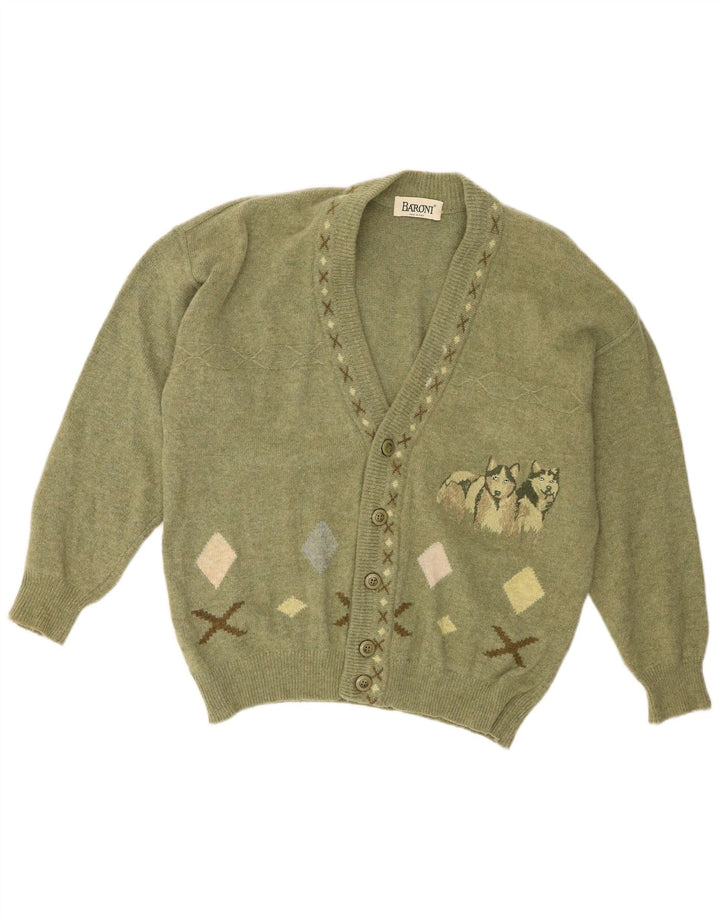 Мужской кардиган Baroni IT 48 Medium Green Argyle/Diamond