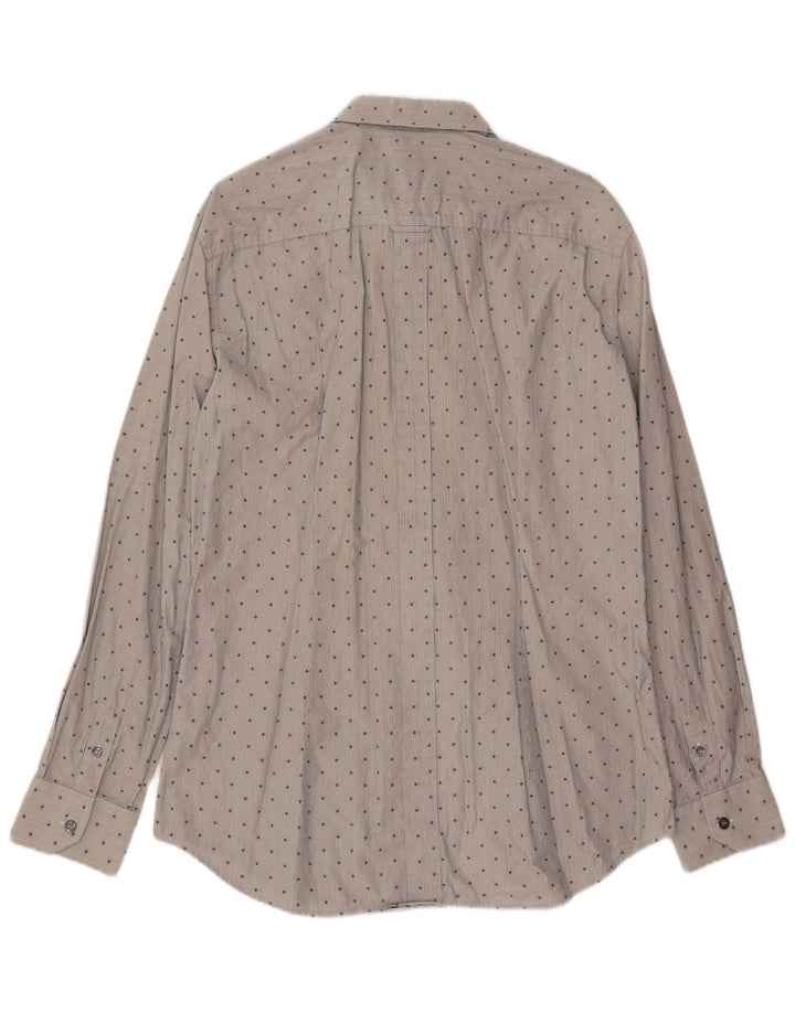 Мужская рубашка BRAD DOLCE & GABBANA, хлопок серого цвета в крапинку