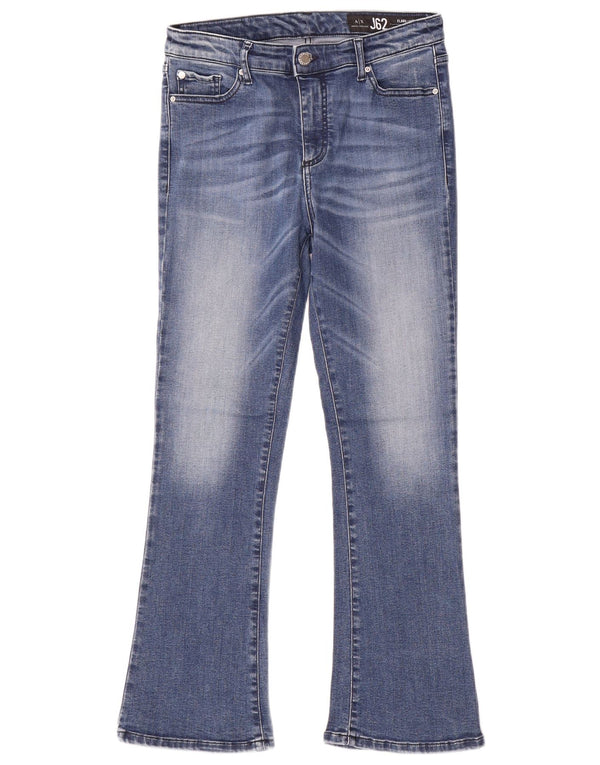Женские расклешенные капри Armani Exchange W30 L27 синие, хлопок