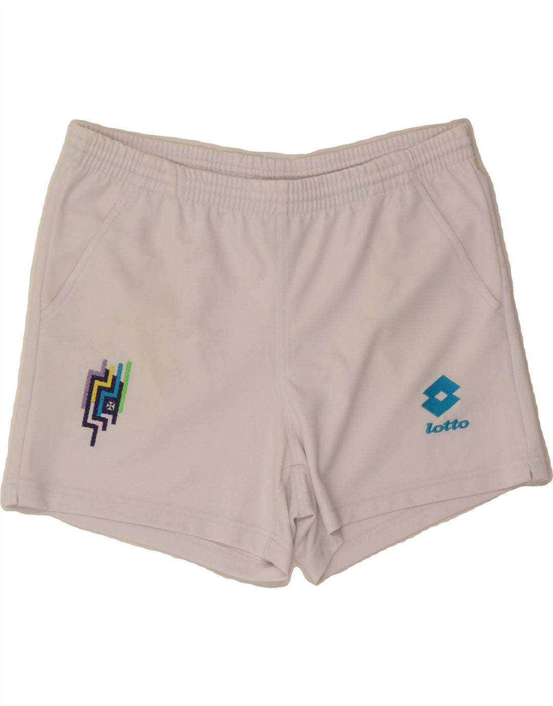 LOTTO Mens Sport Shorts XL  White Polyester Vintage Lotto and Second-Hand Lotto from Messina Hembry 