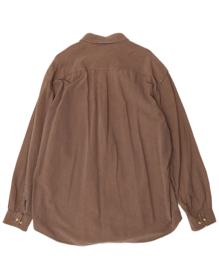 Мужская рубашка Dockers XL, коричневая клетка, хлопок