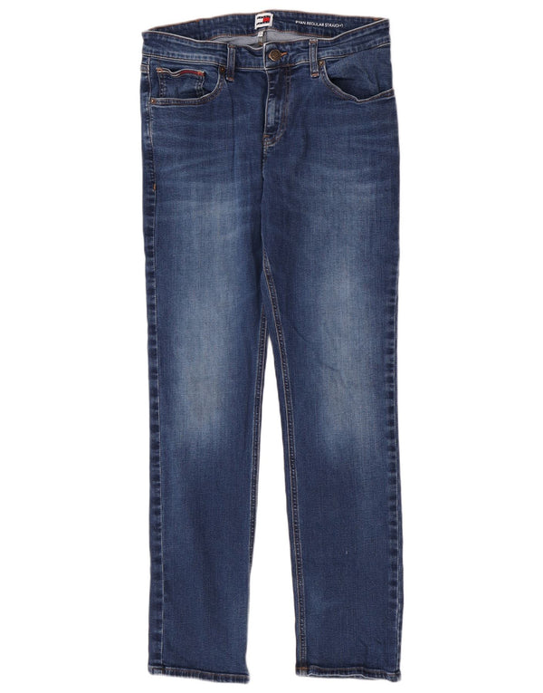 Мужские прямые джинсы Tommy Hilfiger Ryan Regular W32 L32, синий хлопок