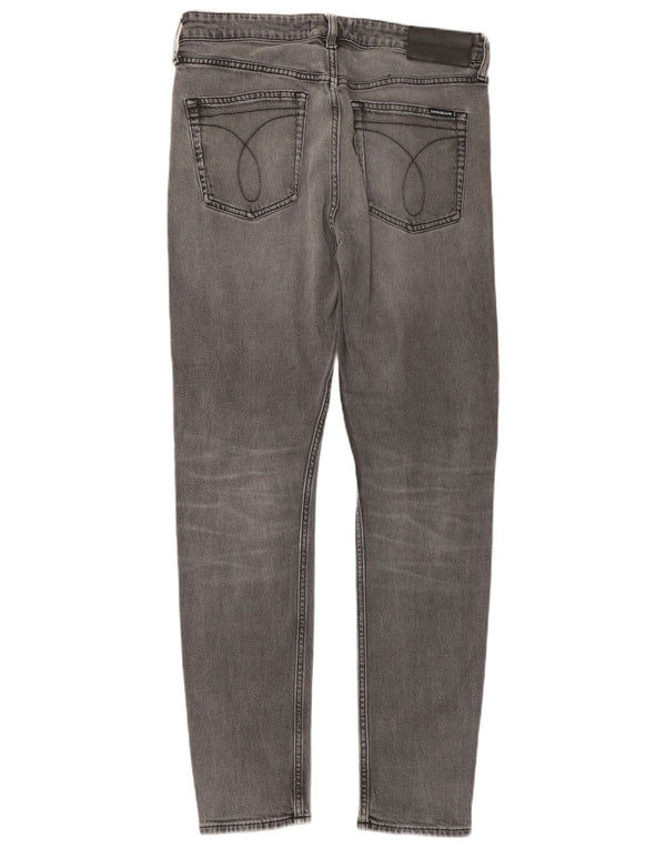 Мужские узкие джинсы Calvin Klein W33 L32, серый хлопок