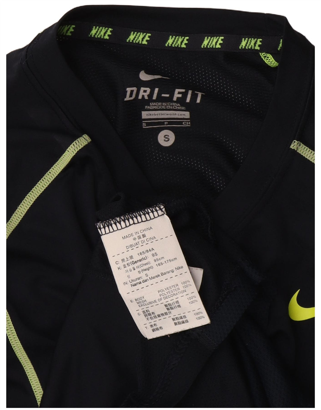 Мужская футболка Nike Dri Fit, маленький темно-синий полиэстер