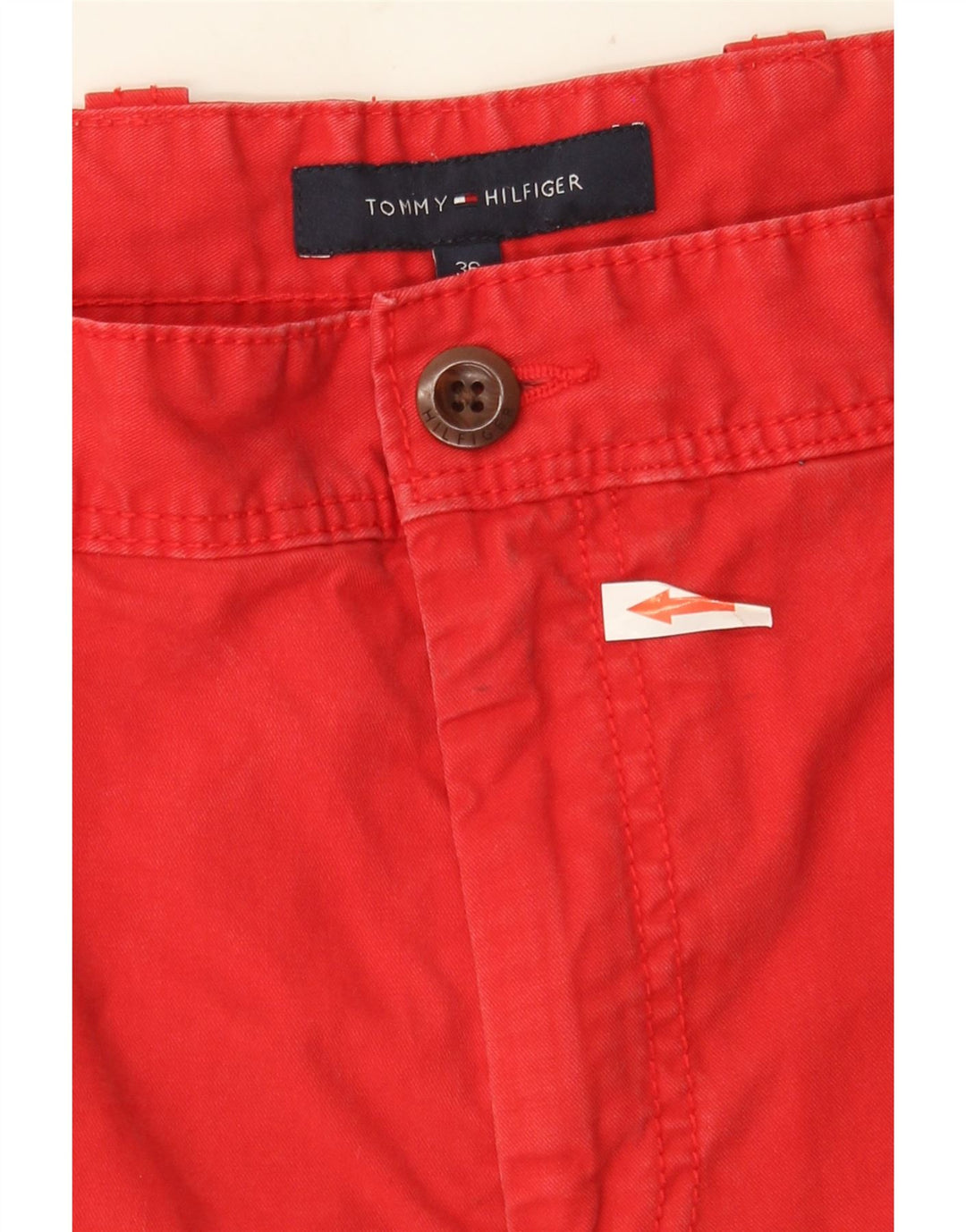 TOMMY HILFIGER Мужские шорты карго W36, большие красные, хлопковые