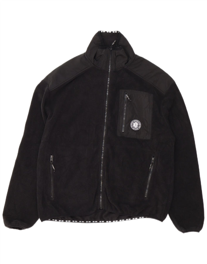 Мужская флисовая куртка DKNY UK 38, средний черный полиэстер