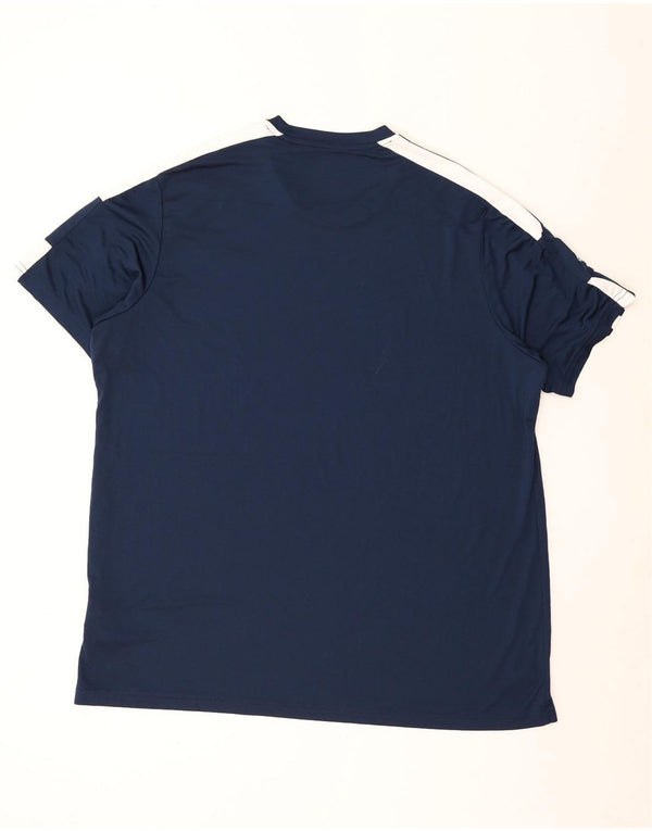 Adidas Мужская футболка Aeroready Top 2XL Темно-синий полиэстер с цветными блоками