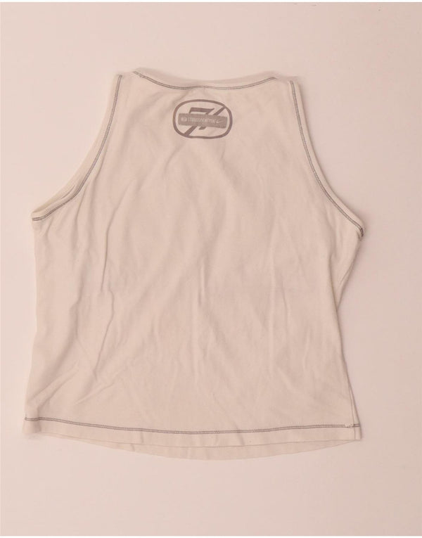 Женский укороченный топ с графическим рисунком NIKE UK 14/16, большой Off White