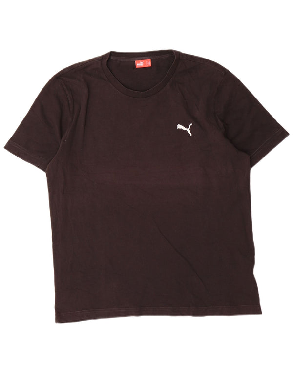 Мужская футболка Puma из хлопка среднего размера, черная