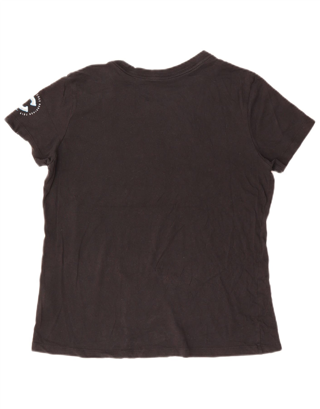 Женская футболка NIKE Dri Fit с рисунком, топ UK 16, большой размер, черный хлопок