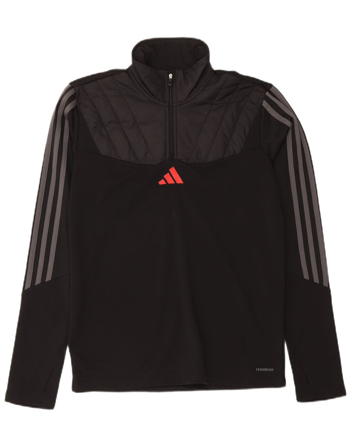 Мужской пуловер Adidas Aeroready, спортивный костюм, средний черный, цветной блок