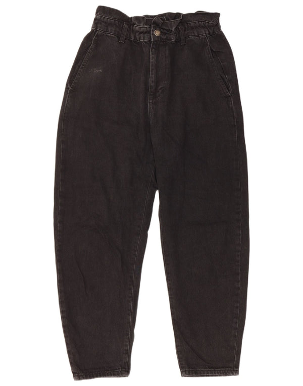 Женские джинсы с высокой талией Zara EU 38, маленькие W28 L25, черный хлопок