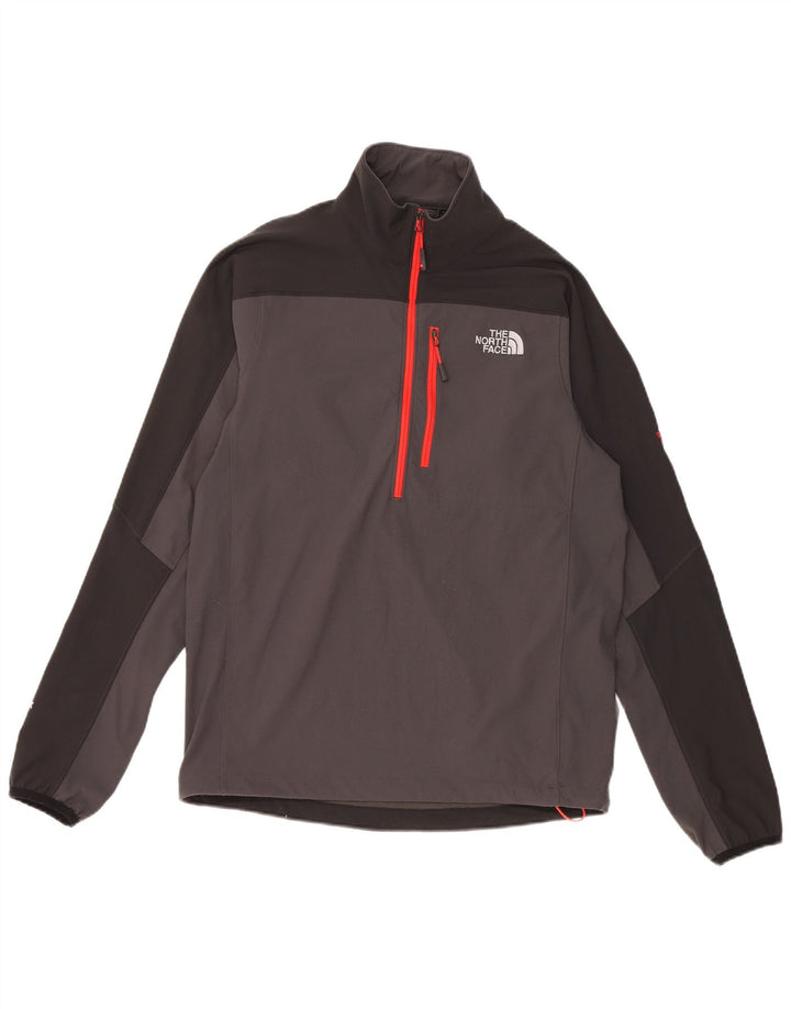 Мужской пуловер с воротником на молнии The North Face, маленький серый цветной блок