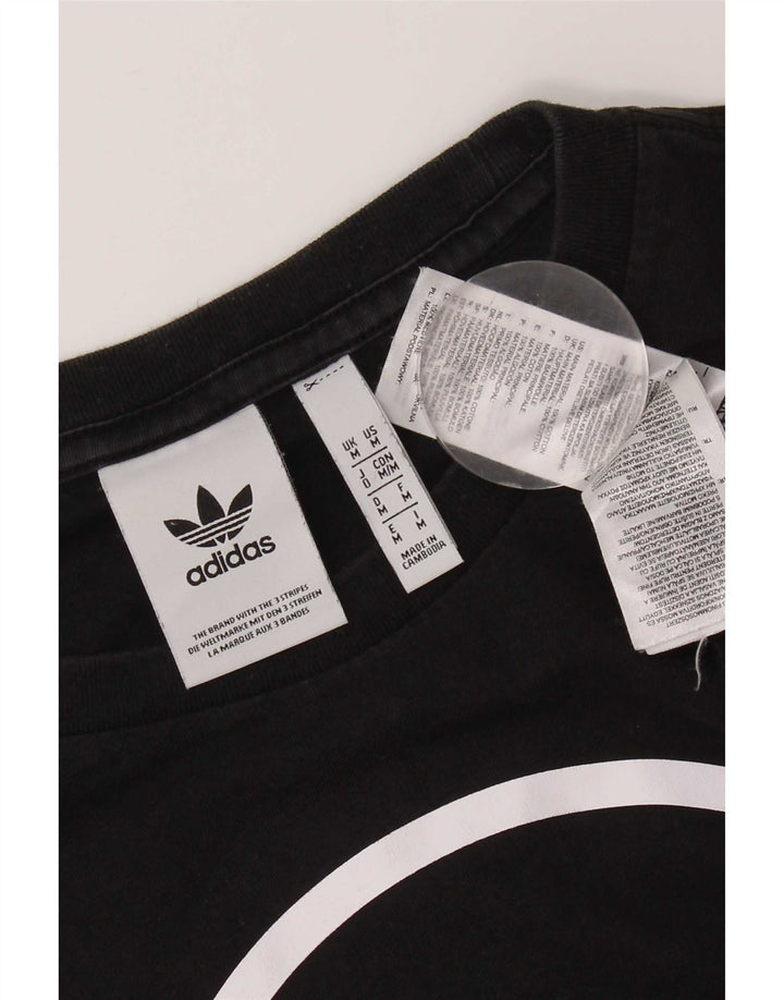 Мужская футболка с рисунком Adidas Top Medium Black Cotton