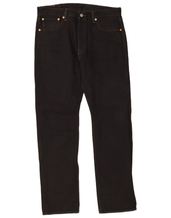 Мужские прямые джинсы Levi's 501 W34 L32, черный хлопок