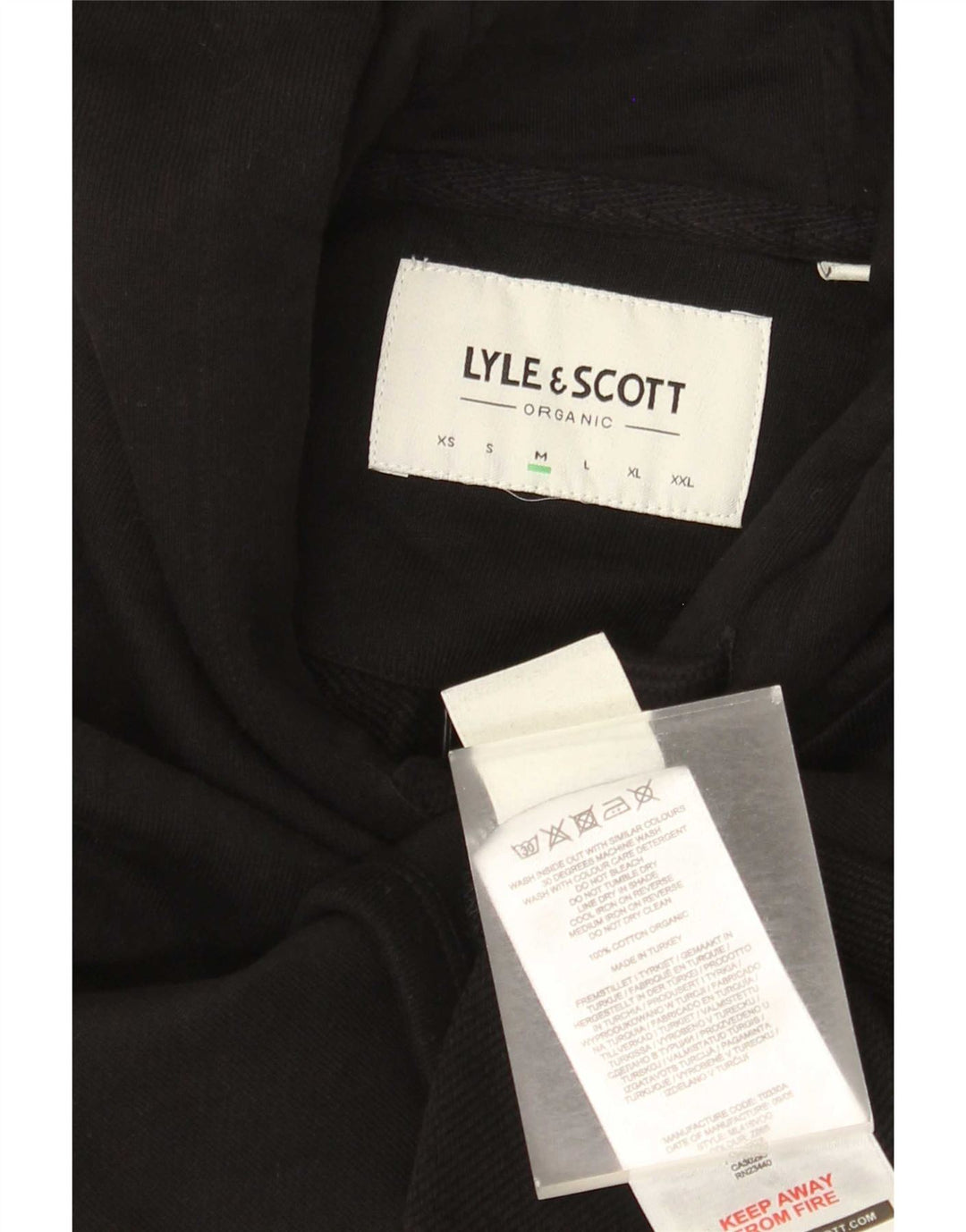 Мужской джемпер с капюшоном Lyle & Scott, средний черный, хлопок