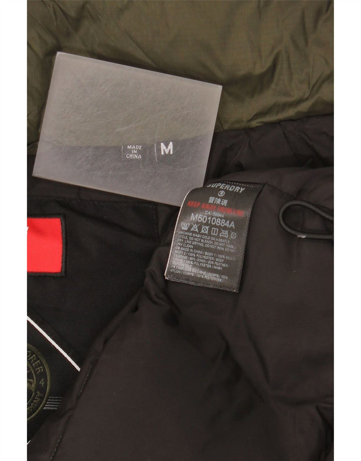 Мужская утепленная куртка Superdry UK 38, средний хаки, нейлон с цветными блоками