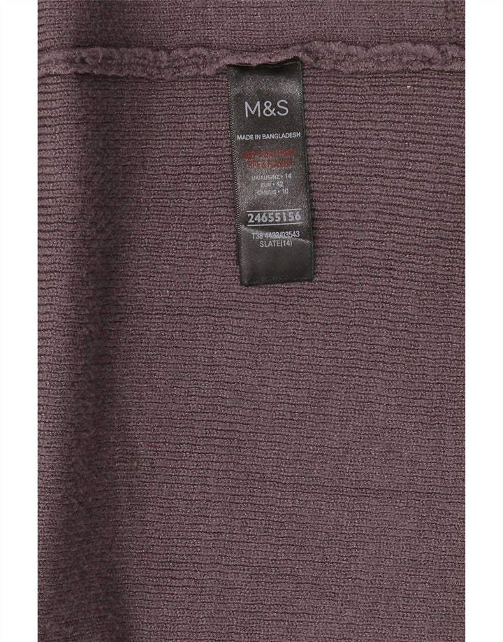 Женский удлиненный открытый кардиган Marks & Spencer UK 14, большой серый