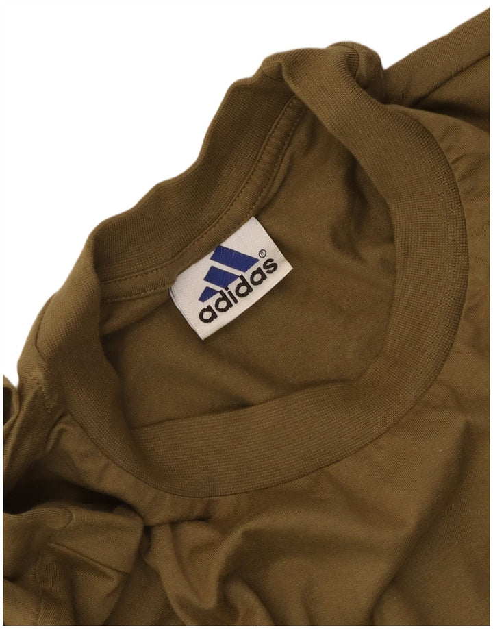 Мужская футболка с рисунком Adidas, большой цвет хаки