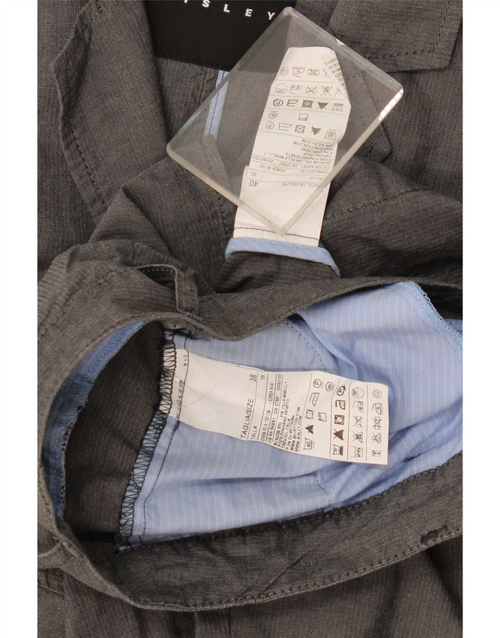 Женский костюм из двух предметов Sisley с 3 пуговицами IT 40, маленький W28 L23, серый хлопок