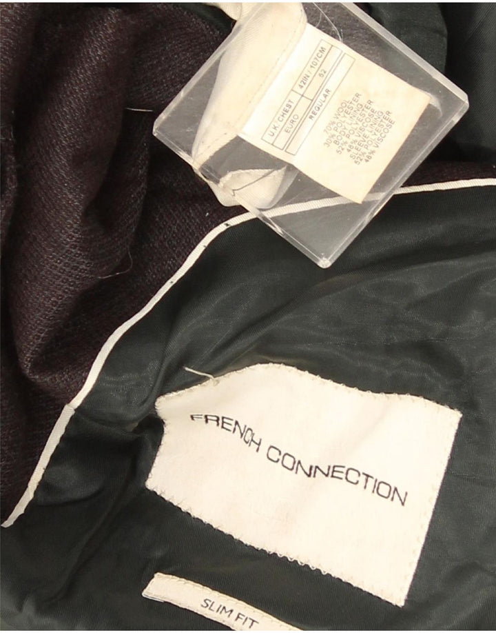 Мужской пиджак French Connection на 2 пуговицах, Великобритания, 42 XL, серый, классический, шерстяной