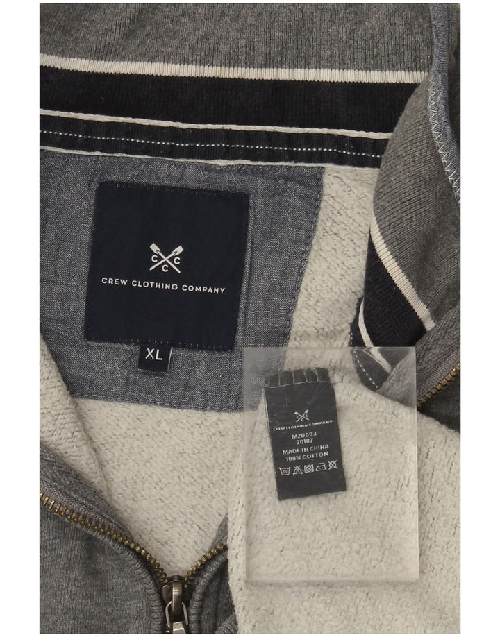 Мужская толстовка с воротником на молнии, джемпер XL, серый хлопок, одежда для экипажа