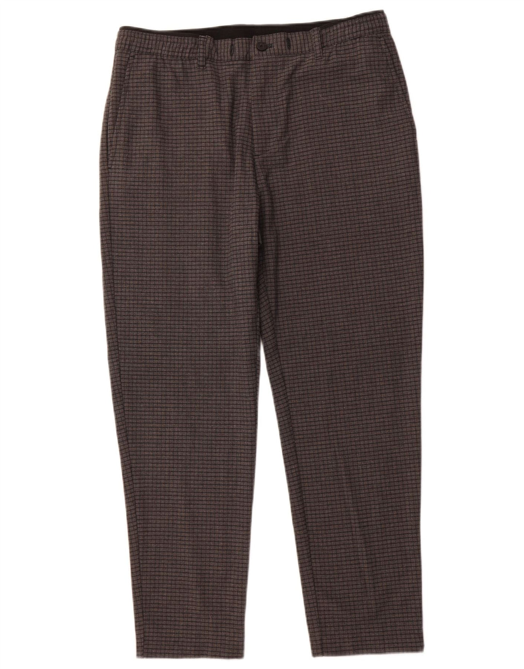 Женские зауженные брюки чинос ZARA, большие W34 L27, серые в клетку