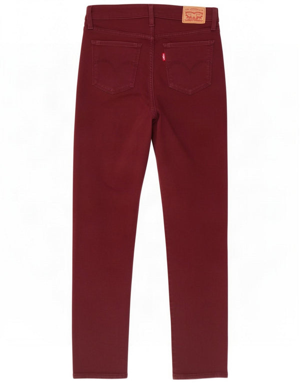 Levi's Женские прямые джинсы 314 Shaping UK 10, маленькие W27 L30 Бордовый
